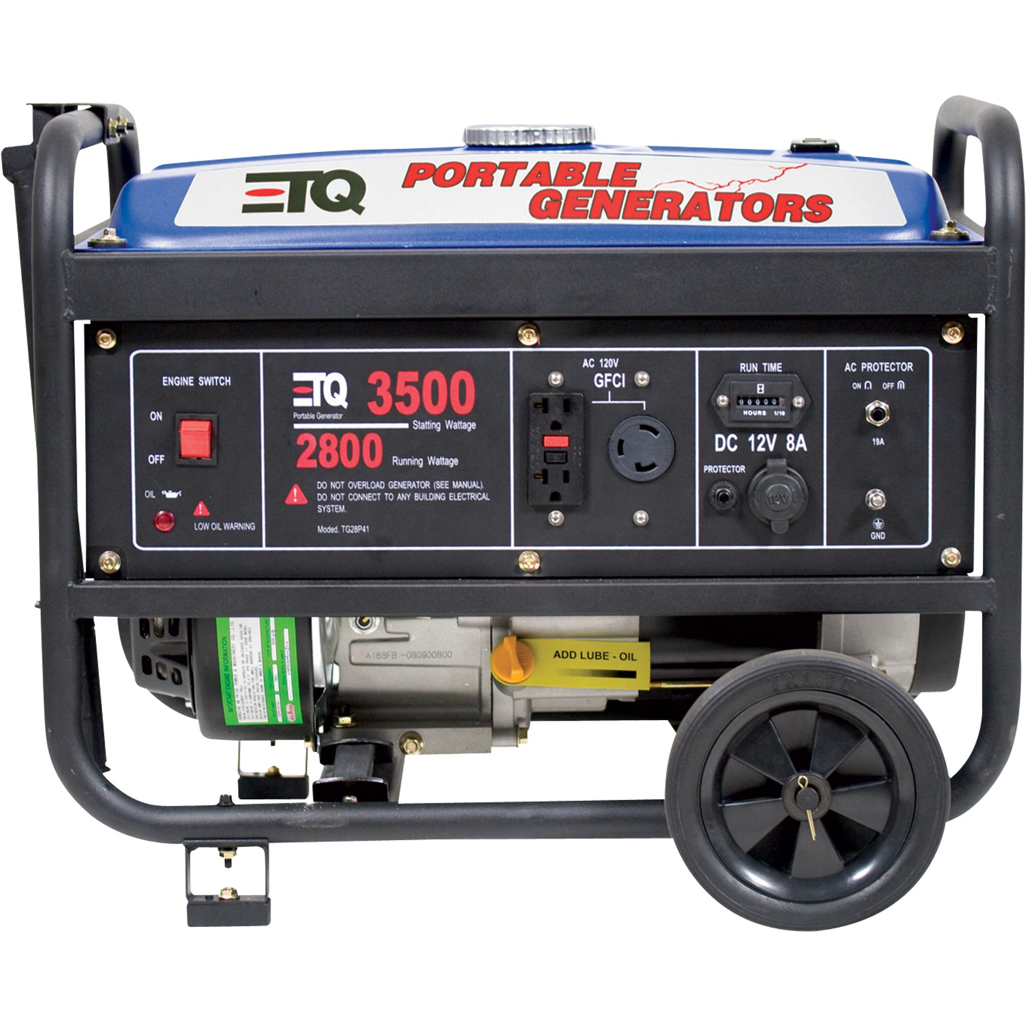 ETQ Portable Generator — 3500 Surge Watts, 2800 Rated Watts, Model# TG28P41